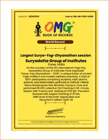 Suryadatta Enters OMG Book of World Records for Surya Yog Dhyanathon